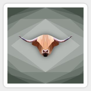 Low poly Highland Cow Sticker